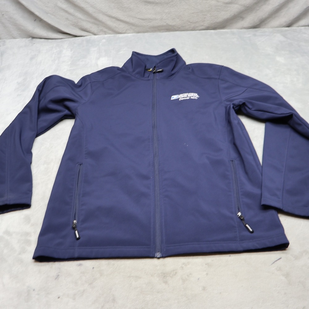 Core 365 Jacket Mens Medium Blue Cruise Softshell Fleece Lined Workwear LOGO